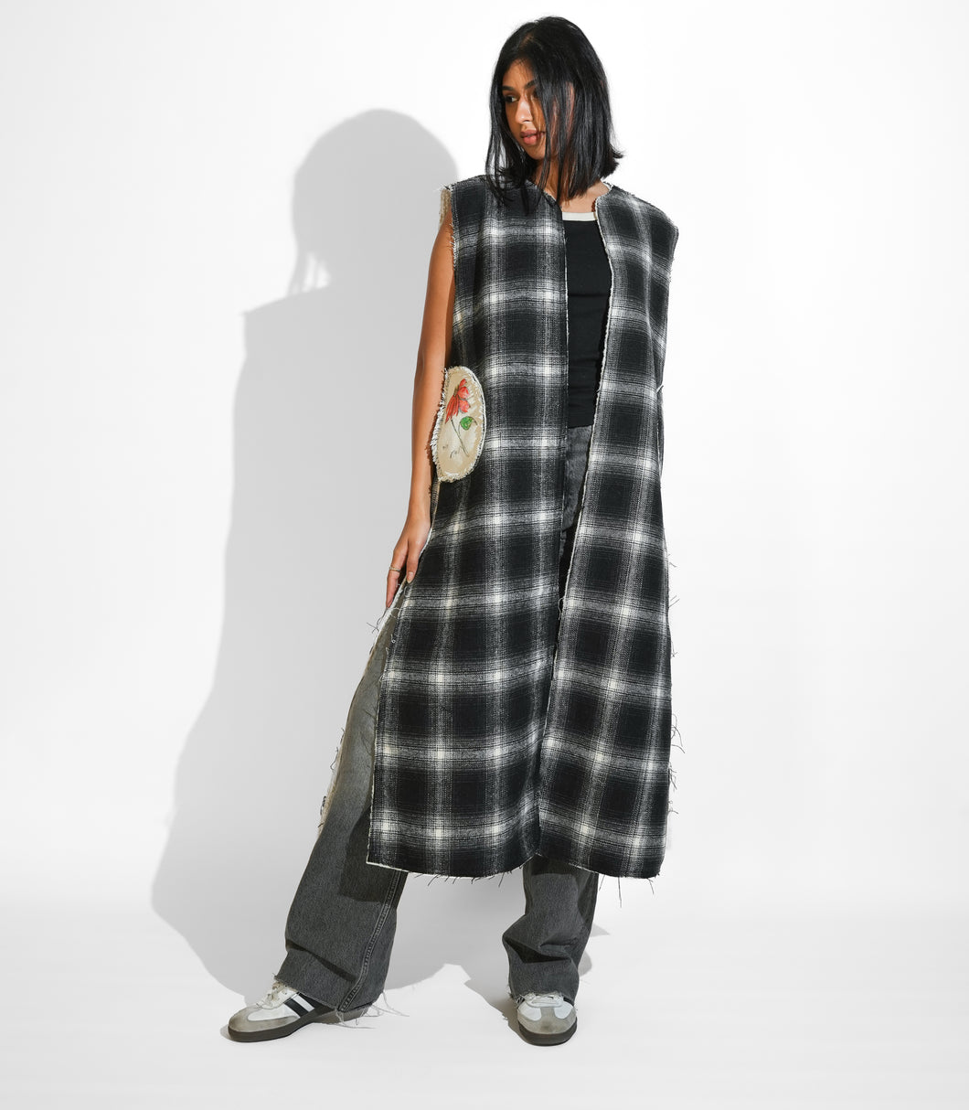 CHECKERED REVERSIBLE VEST