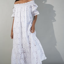 Load image into Gallery viewer, LONG FLOWER CUT SUMMER DRESS
