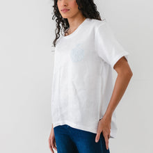 Load image into Gallery viewer, LINEN EMBROIDERED T.SHIRT
