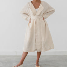 Load image into Gallery viewer, LONG TRENCH LINEN JACKET
