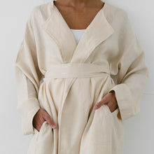 Load image into Gallery viewer, LONG TRENCH LINEN JACKET
