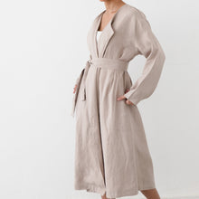 Load image into Gallery viewer, LONG TRENCH LINEN JACKET
